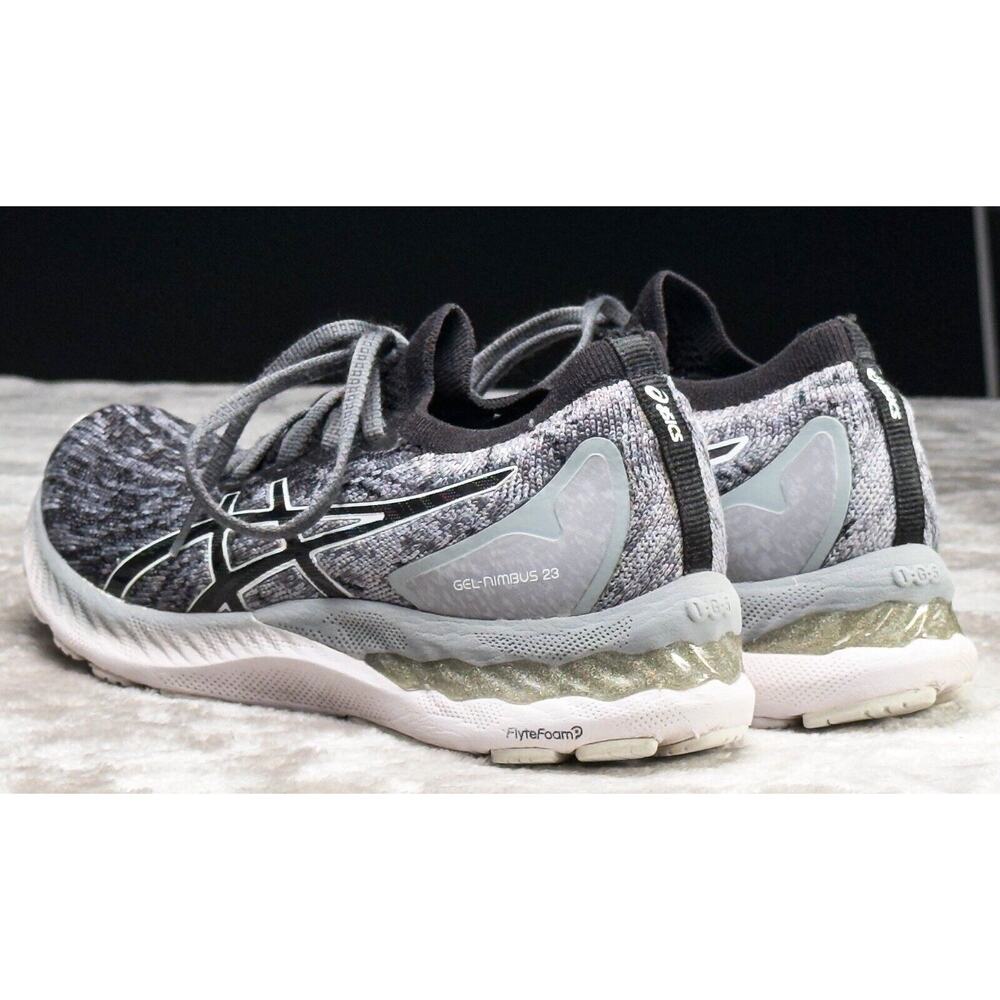 ASICS Gel Nimbus 23 Gray Black Knit Running Shoes Sneakers Womens Size 9.5 - Picture 10 of 16